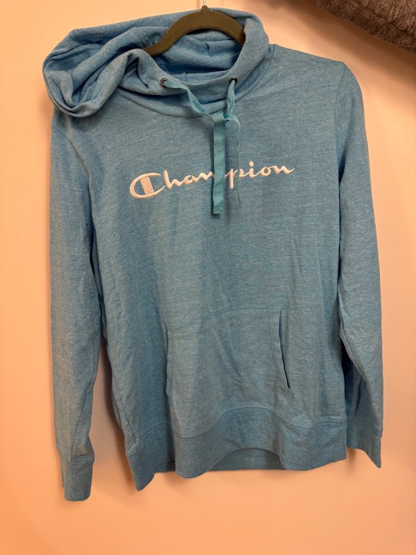 Ljósblá Champion létt hoodie