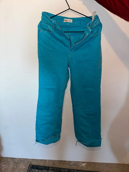 Zara mjög bláar buxur