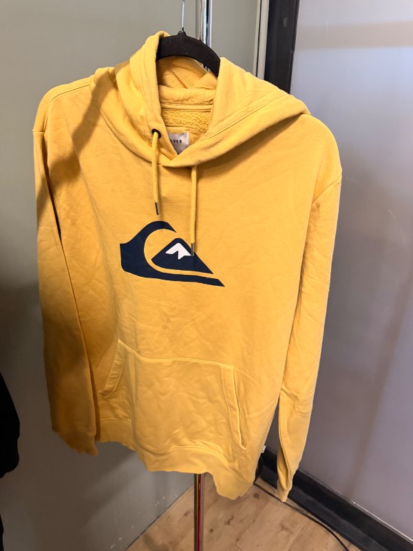 Quiksilver gul hettupeysa