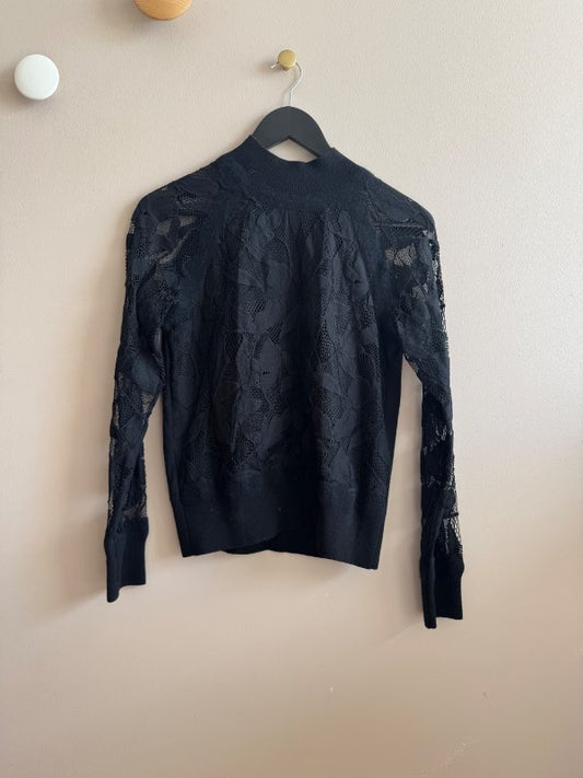 rag & bone blúndupeysa svört