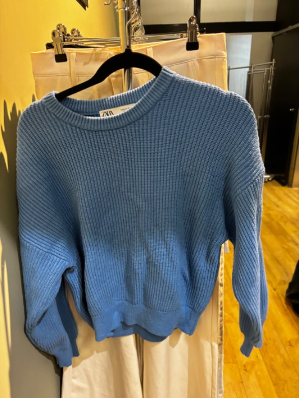 Blá prjónuð peysa - Zara
