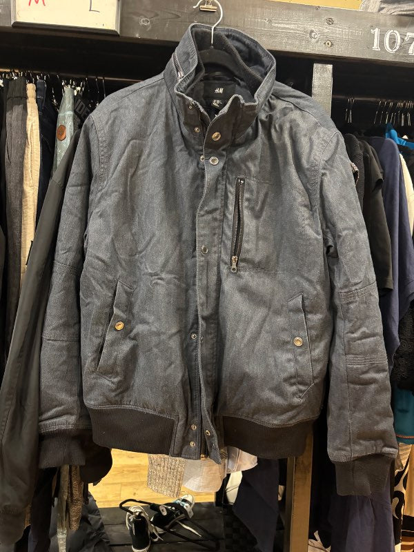 H&M blá úlpa