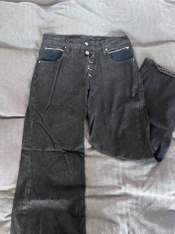 raw denim Japan baggy gallabuxur