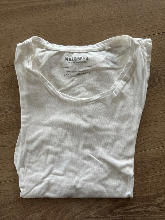 Pull&Bear hvítur bolur