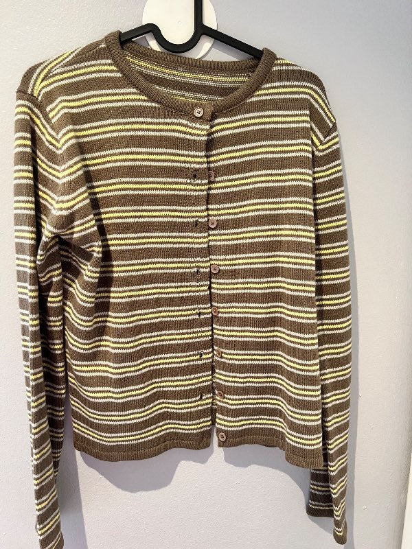 Striped buttoned jumper