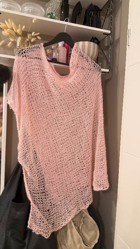 Bleikt glimmer ponsjó