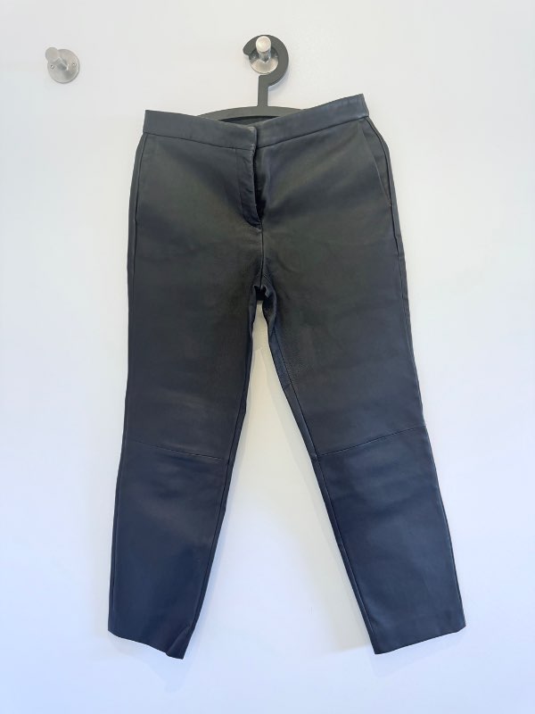Leðurbuxur svartar Massimo Dutti