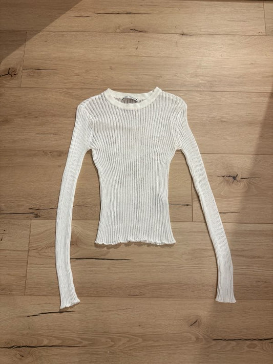 Zara hvítur langermabolur S