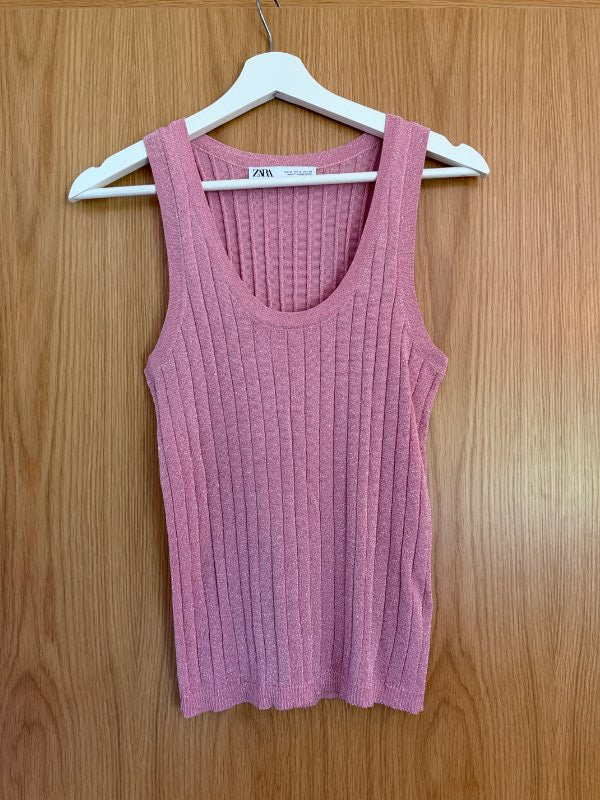 Zara bleikur glimmer hlýrabolur