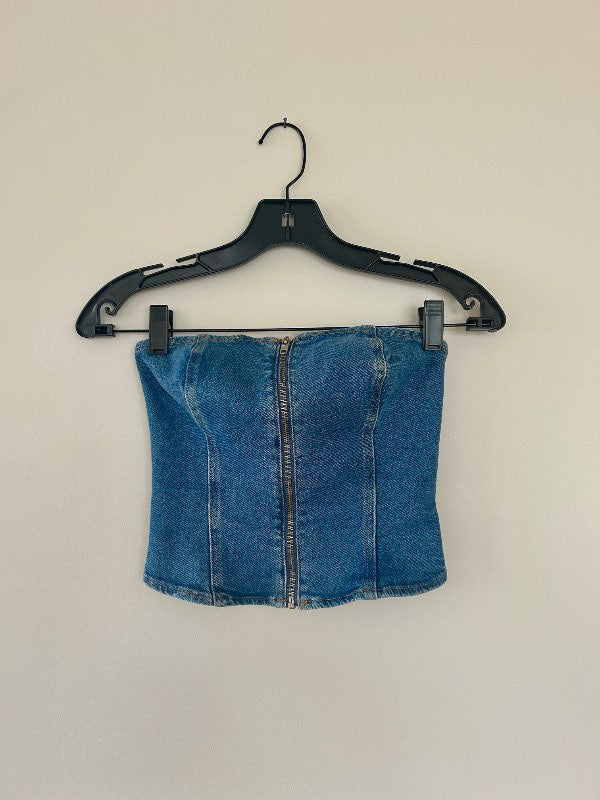 NAKD blátt denim corset