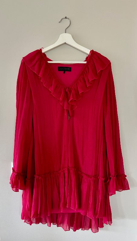 ZARA rauður boho kjóll