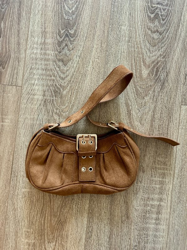Brúnt suede veski