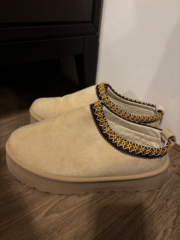 Inniskór beige brown 38-39