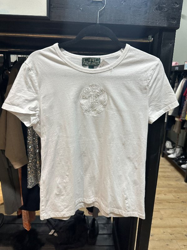 Ralph lauren hvítur bolur st L