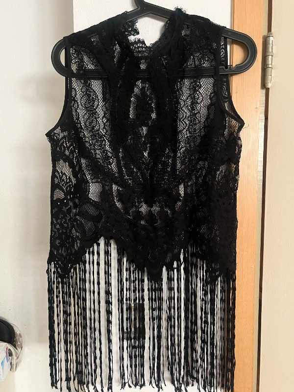 Lace Tassel Top