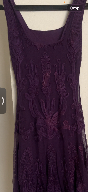 Embroidered Purple Dress