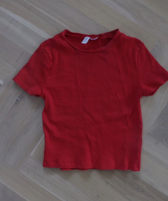Rauður stuttermabolur h&m