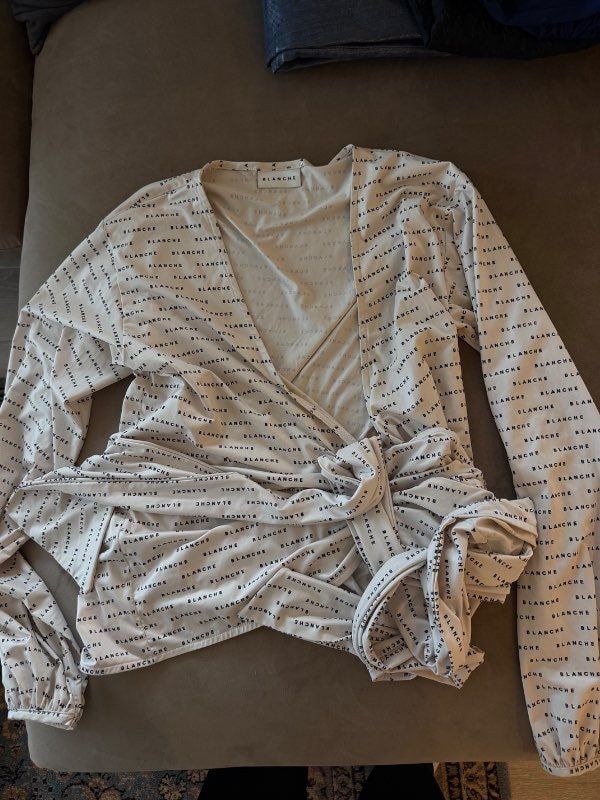 Blanche wrap-blouse