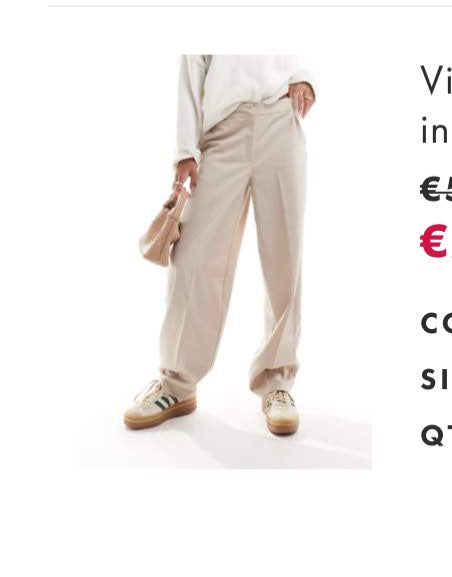 Vila buxur beige