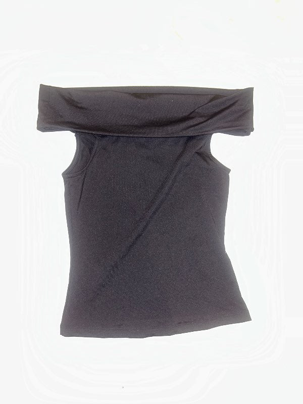 Svartur ermalaus toppur H&M