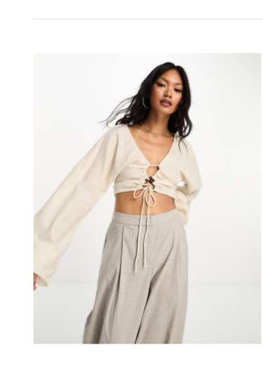 Asos beige crop toppur