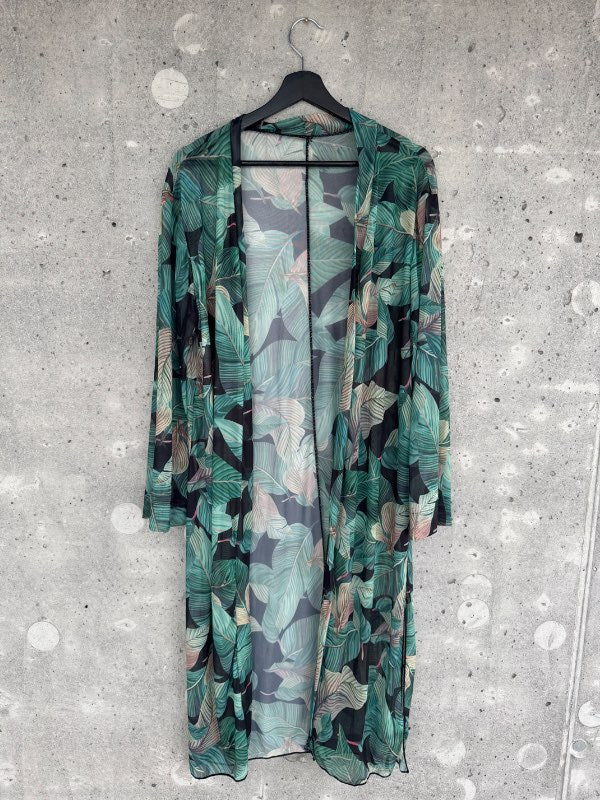 Kimono grænmunstruð