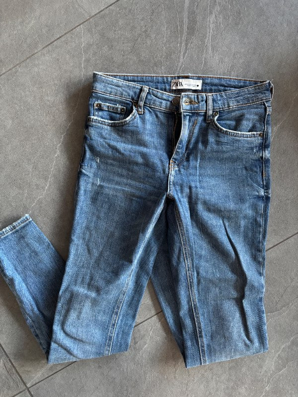 Zara bláar gallabuxur
