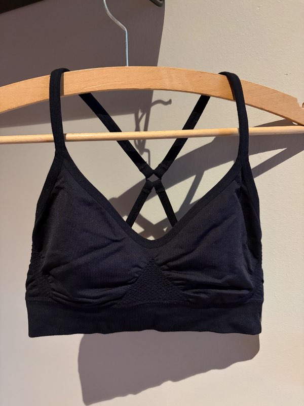 NIKE íþróttatoppur svartur seamless