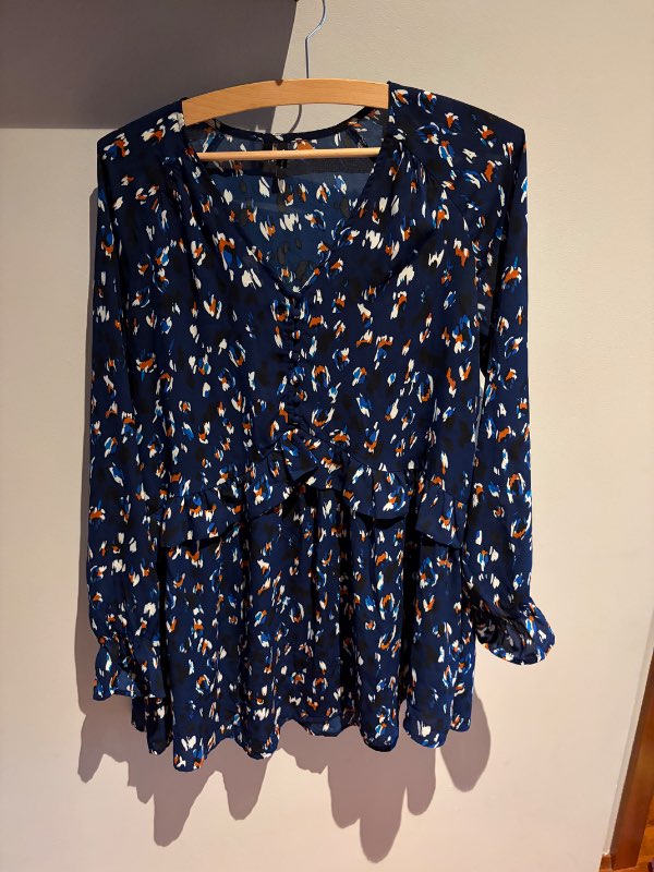 Vero Moda blá blússa