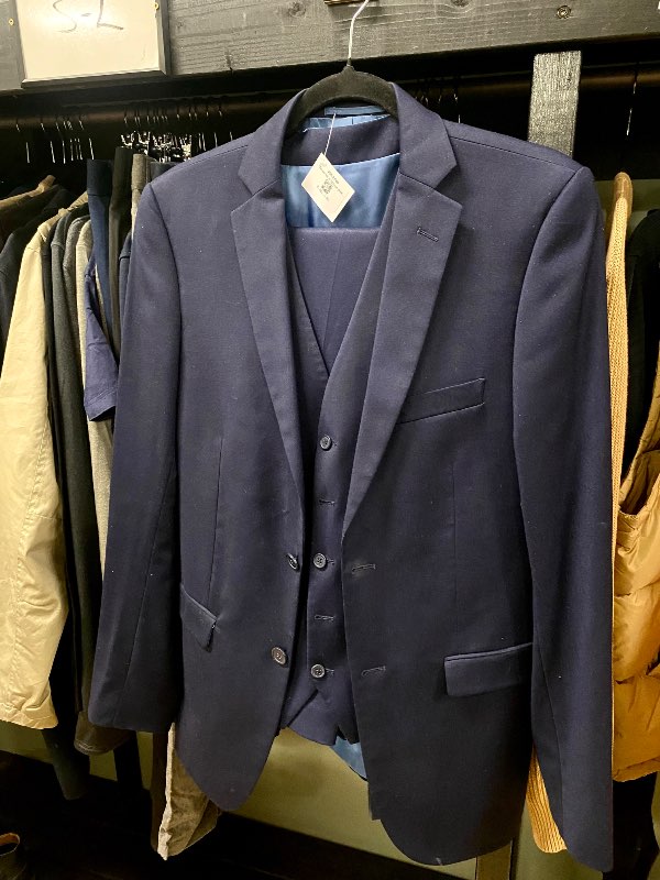 Dressmann 3piece jakkaföt blá