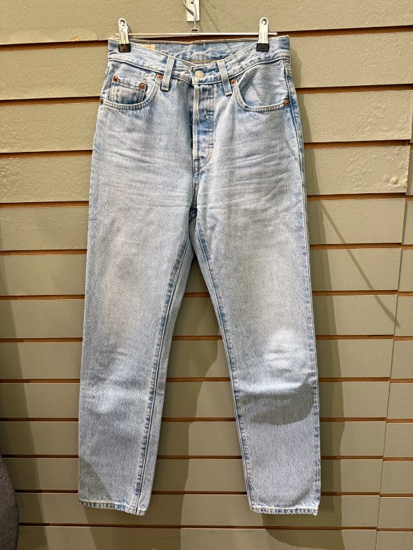 Levis 501 bláar gallabuxur