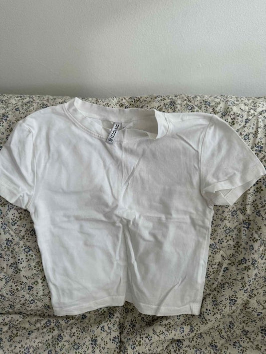 white crop top