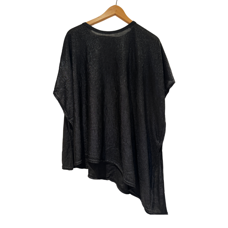 Toppur svartur asymmetrical
