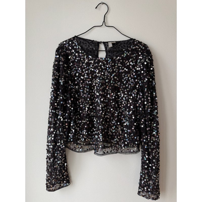 Asos pallíettutoppur langerma