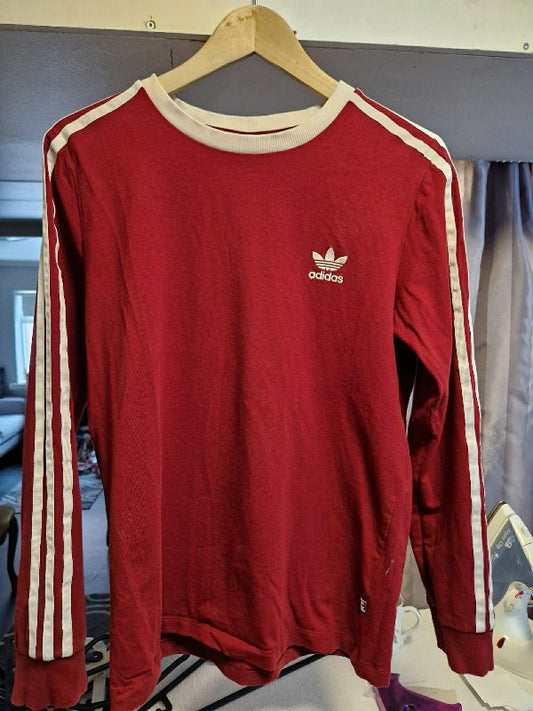 Adidas rauð langermapeysa