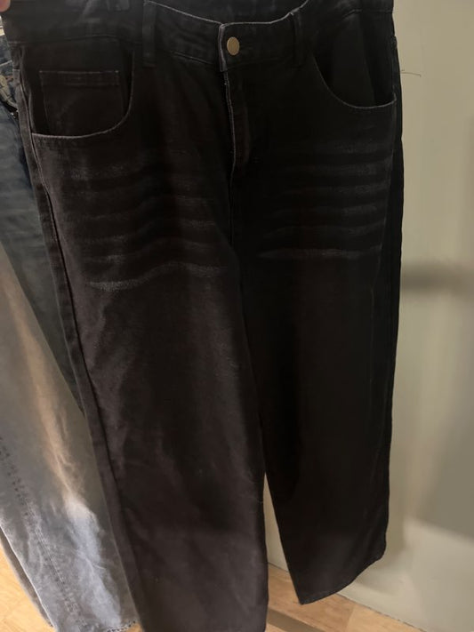 Svartar Gallabuxur