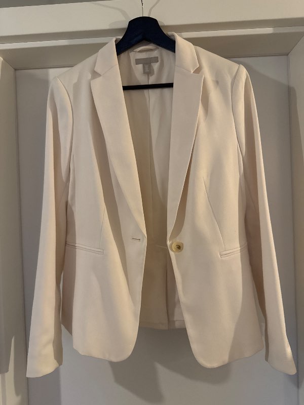 H&M blazer hvítur