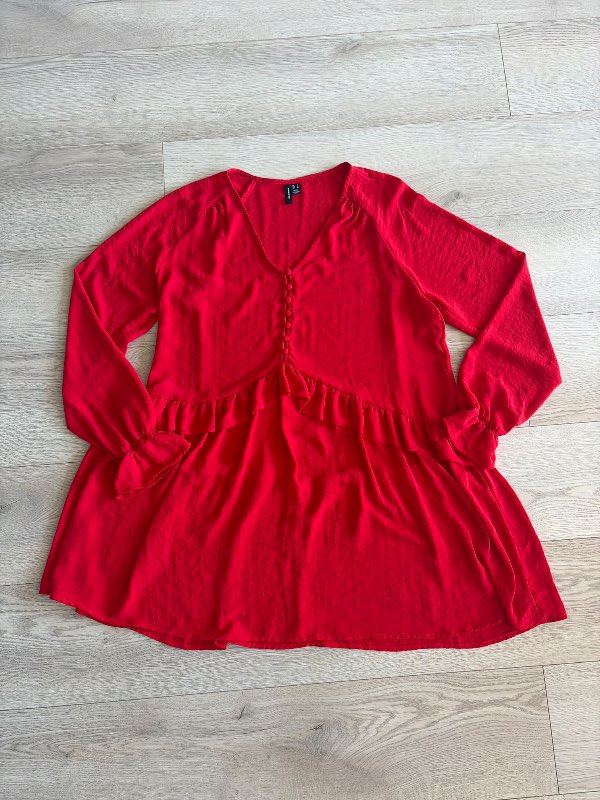 Vero moda rauð blússa