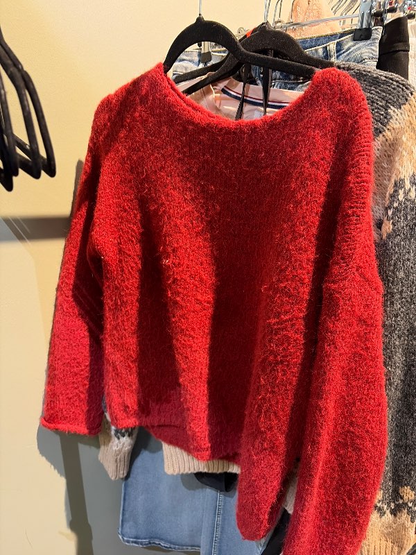 Mohair prjónuð peysa