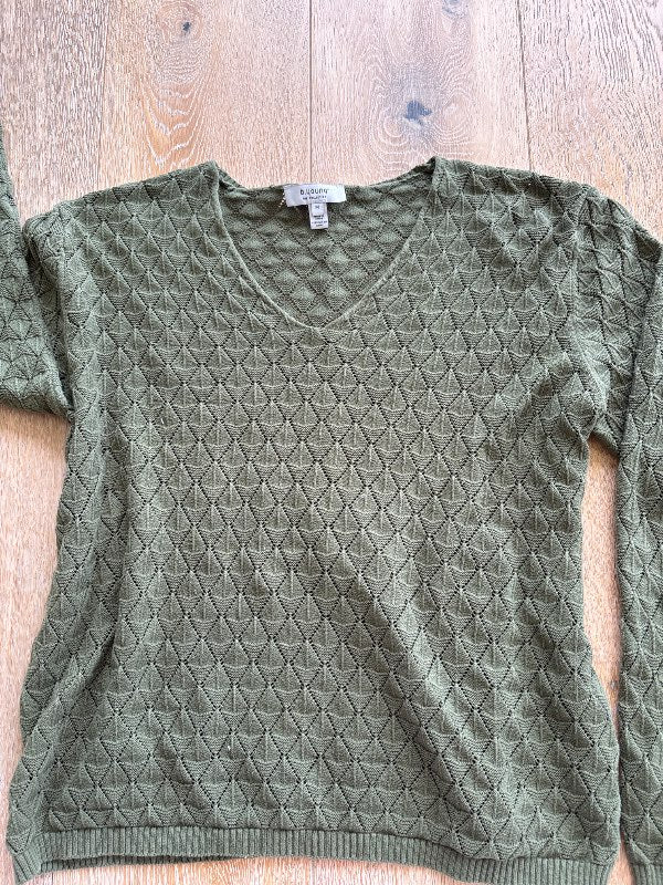 Græn V-neck peysa
