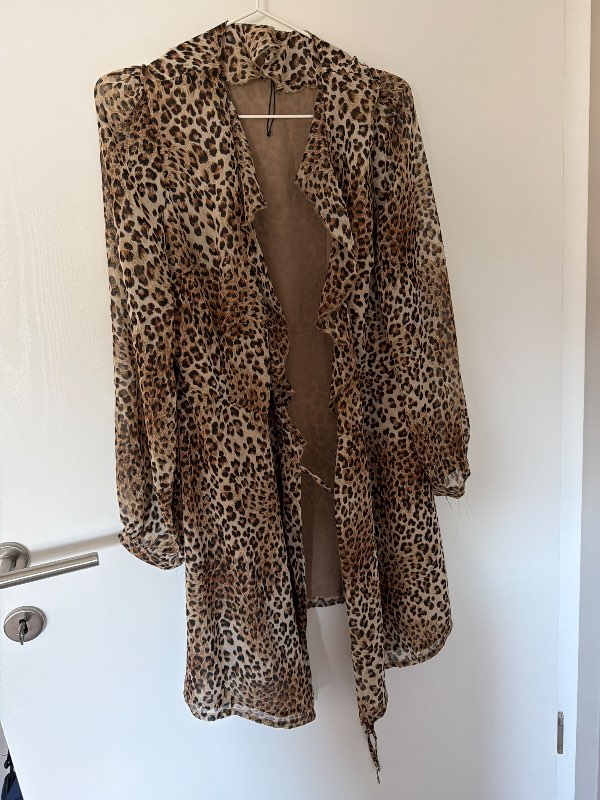 Wrap leopard kjóll