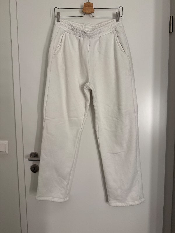 Hvítar joggingbuxur