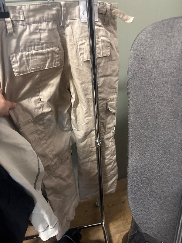 Beige flared cargos