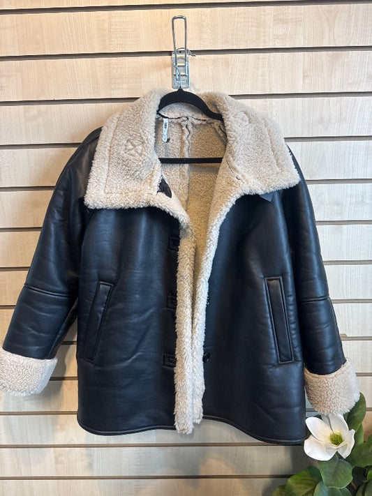 Zara Fóðraður Jakki