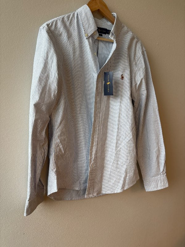 Ralph Lauren skyrta blá/hvít (ný með miða)