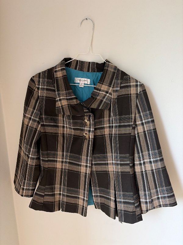 tartan stuttur jakki