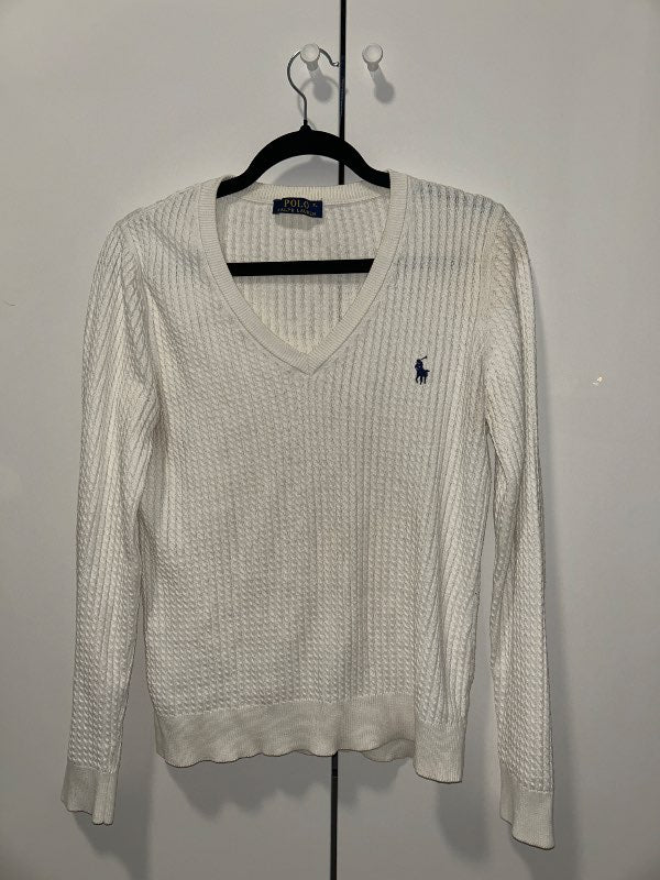 Hvít Ralph Lauren peysa