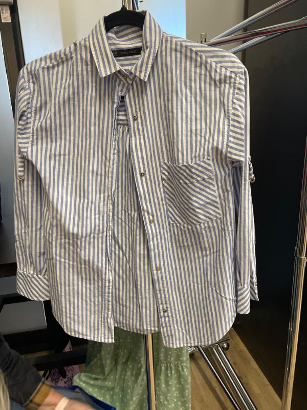 Zara blá skyrta