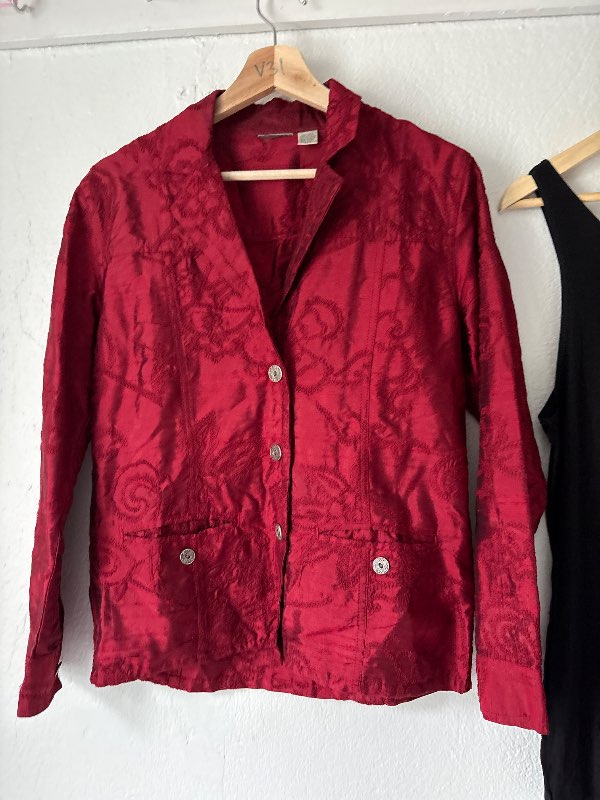 Rauður SILKI blazer