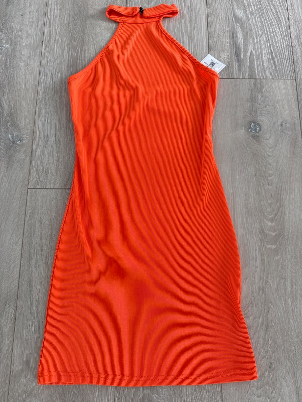 Kjóll ermalaus orange